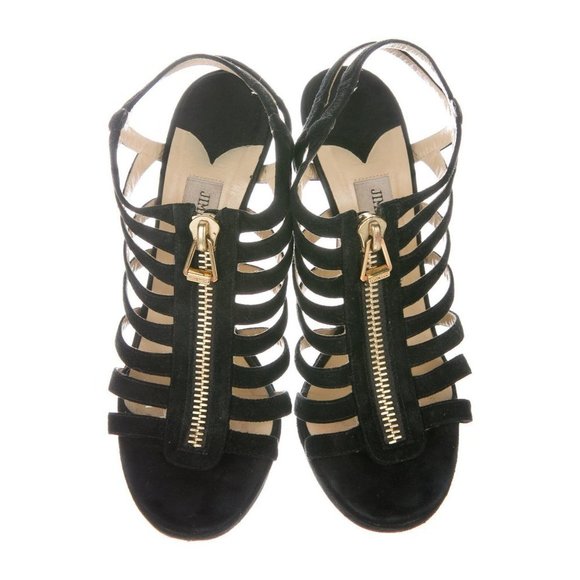 JIMMY Choo Glenys Suede Gladiator Strappy Sandals Size 8 - Picture 3 of 5